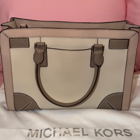 Michael Kors Pink and Brown Satchel - Picture 3 of 13